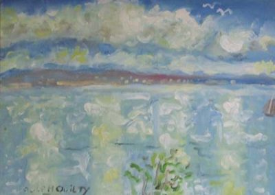 Galway Bay from the artists home, Doorus, Kinvara