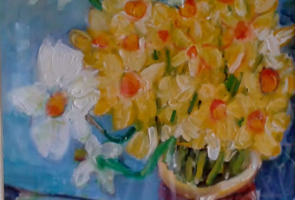 Still life with daffodils