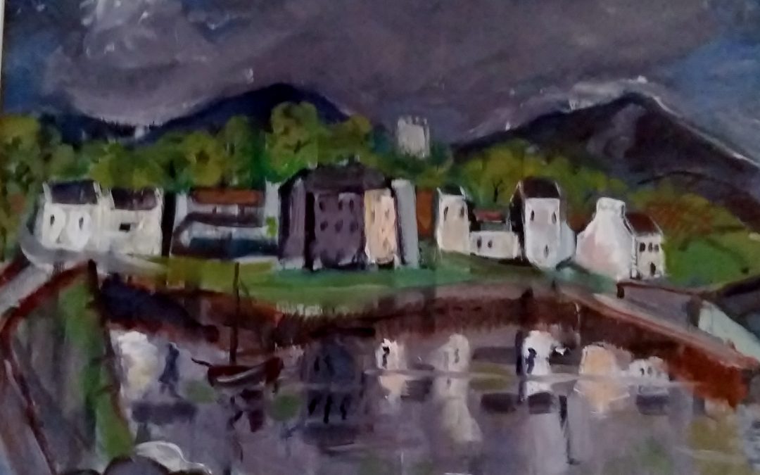Kinvara with Burren Hills