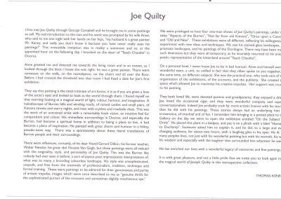 Tom Kenny on Joe Quilty